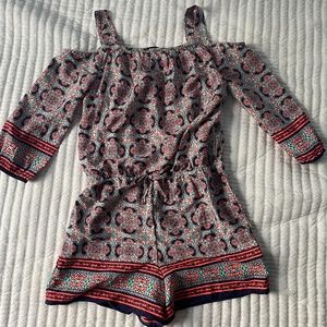 girls patterned romper